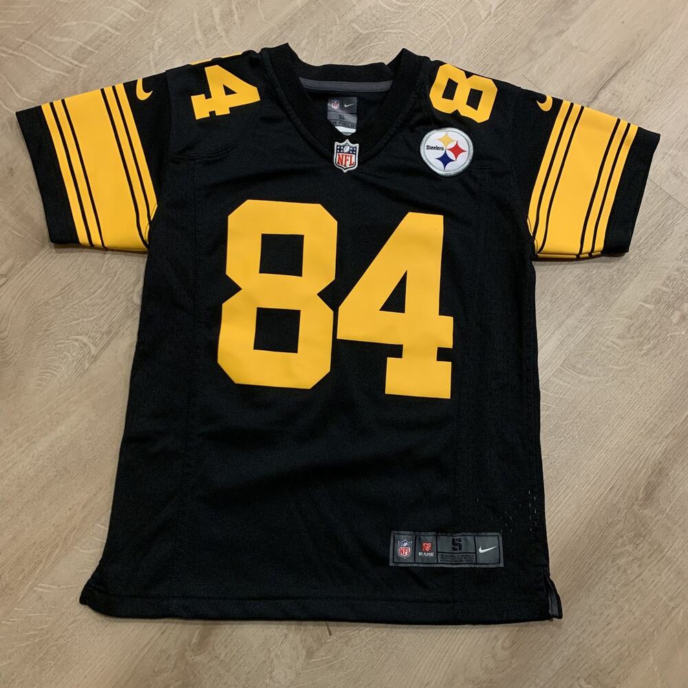 Nike NFL Pittsburgh Steelers Antonio Brown 84 Jersey Youth Boys S (8) Color Rush